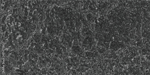 Dark grayscale abstract textured surface with intricate, irregular patterns and a rough, organic feel, suitable for backgrounds or as a visual element in graphic design