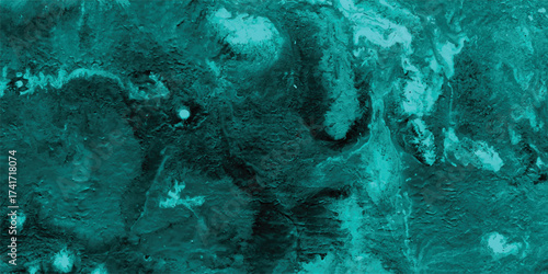 Deep teal and black abstract texture with swirling patterns and granular details creating a rich, organic, and visually complex surface for artistic backgrounds and design