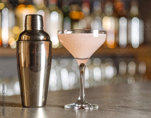 カクテルとシェイカー