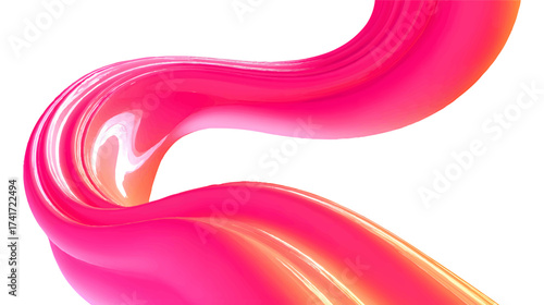 Abstract pink waves with smooth gradients and flowing shapes background