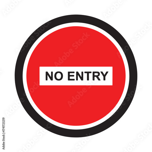 No entry allowed symbol for restricted areas and safety compliance regulations use