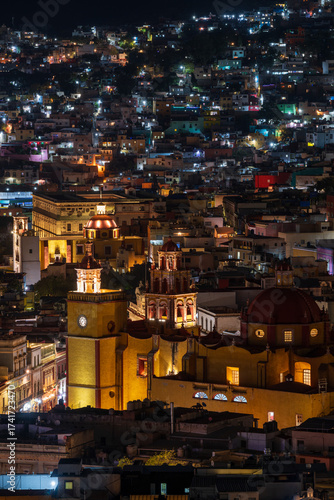 Guanajuato city view with t...