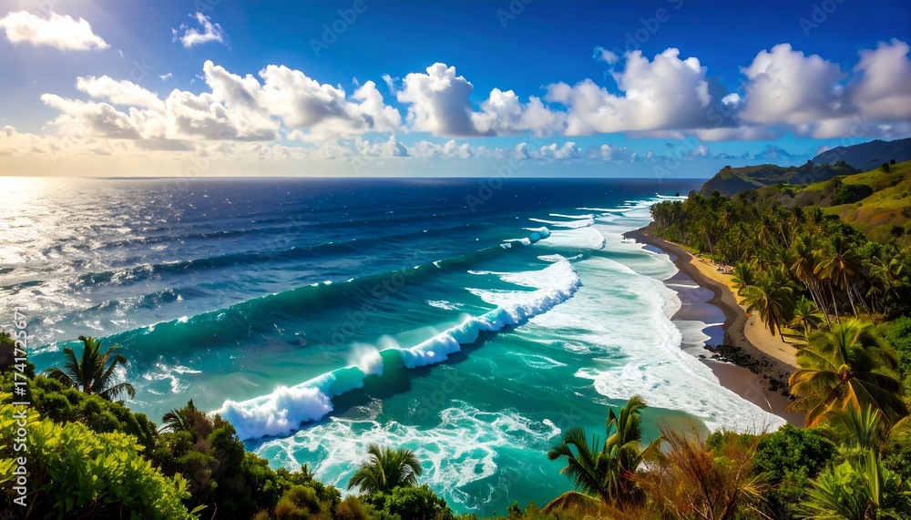 Fototapeta premium Tropical paradise coastline