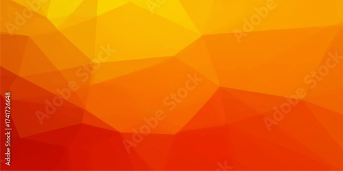 Abstract orange geometric polygon background pattern vector design illustration