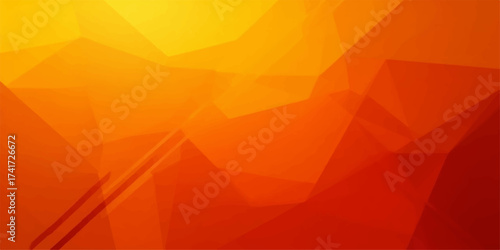 Abstract orange geometric triangle background design