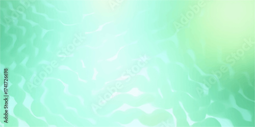 The abstract blue background with waves suggests a clear water surface with a light ocean texture and gentle ripples