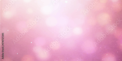 Soft pink bokeh abstract background with glowing light and festive design