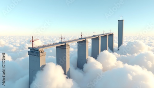 Giants of Time: Architectural Gantt Charts Floating in the Clouds