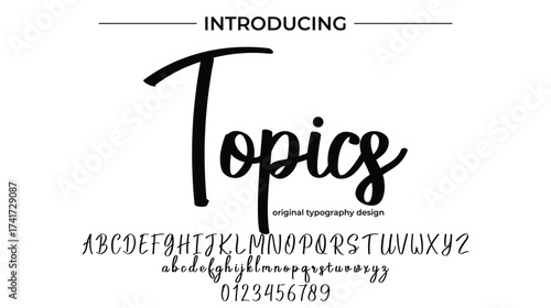 Topics - Elegant Script Font for Smooth Handwritten Design and Creative Typography