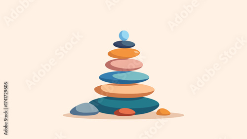 Flat Geometric Background for Mental Balance