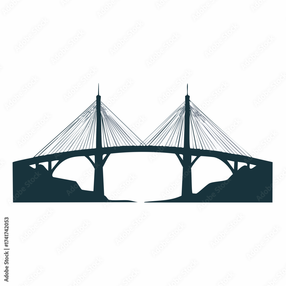 Fototapeta premium bridge vector icon design