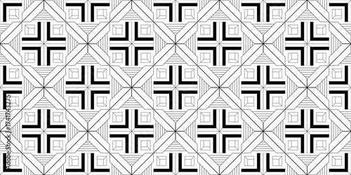 Art Deco Geometric Design Pattern for Seamless Transparent Background Template