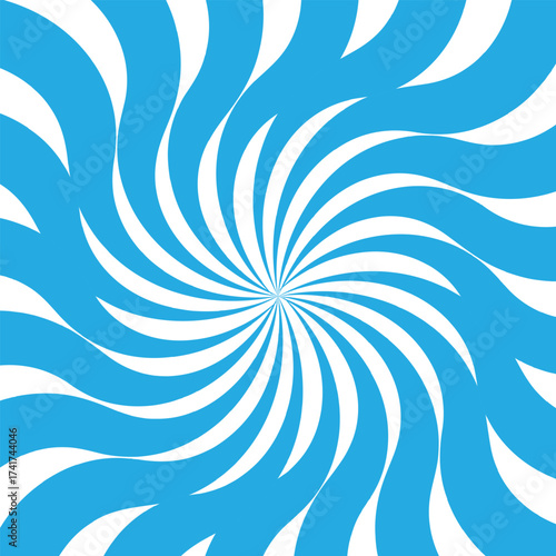 Dynamic blue and white swirling vortex pattern abstract background energetic movement