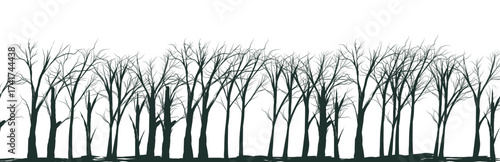 group of dead tree vector illustration. eco green enviromental issue
