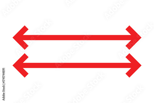 Double Sided Arrow icon, two sided arrow icon, double arrow icon, vector illustration.