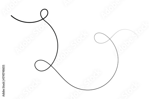 squiggle wave and wavy curve thin line icon, abstract wave line icon.