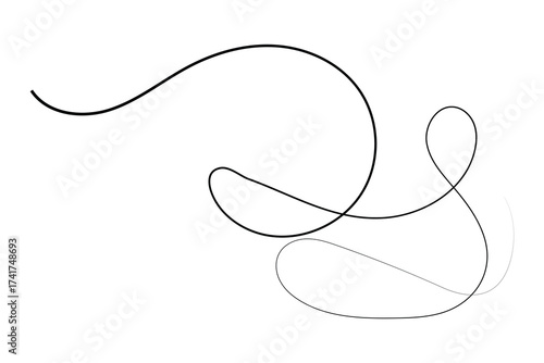 squiggle wave and wavy curve thin line icon, abstract wave line icon.
