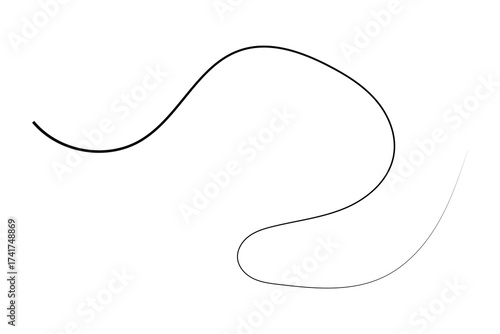 squiggle wave and wavy curve thin line icon, abstract wave line icon.