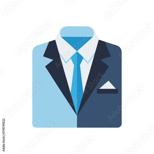 Blue Suit with Shirt and Tie