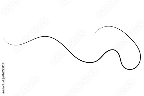 squiggle wave and wavy curve thin line icon, abstract wave line icon.