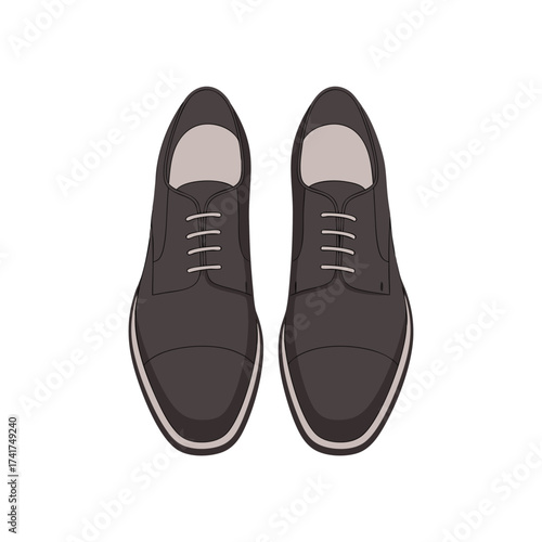 Brown Leather Oxford Shoes 