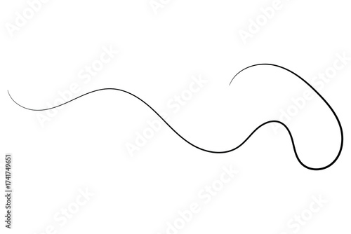 squiggle wave and wavy curve thin line icon, abstract wave line icon.