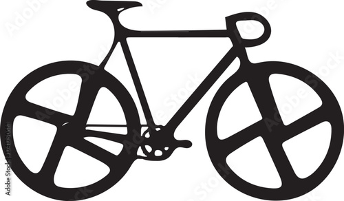 Stylized Bicycle Silhouette Illustration for Transportation and Lifestyle Concepts art design