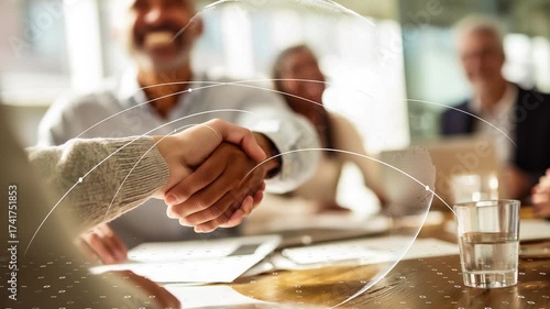 Global business partnership and symbol of international cooperation
