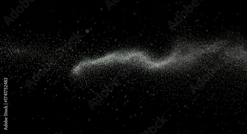 A swirling, shimmering stream of stardust dances against the deep abyss of space, a celestial spectacle of cosmic dust. vector png illustration