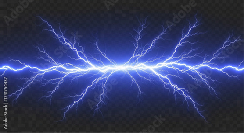 blue lightning bolts illuminates against a dark, dramatic backdrop, vector png illustration
