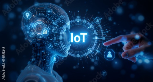 Artificial Intelligence and Internet of Things Concept
