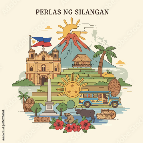 Philippine Landmarks and Places Circular Design 4