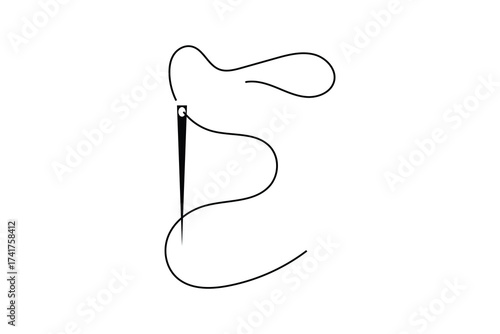 Needle icon. Needle and thread icon, thread icon.