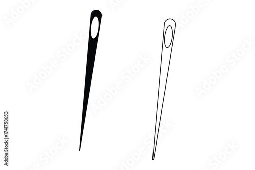 Needle icon. Needle and thread icon, thread icon.