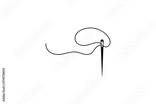 Needle icon. Needle and thread icon, thread icon.