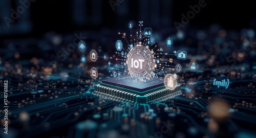 Internet of Things (IoT) Concept Visualization on a Microchip