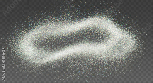 An artistic sugar swirl forming a unique shape on a transparent backdrop, vector illustration

