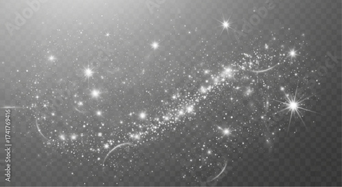 Sparkling particles in a mystical cosmic display, offering a sense of wonder and serenity. It's a beautiful composition of luminous light, hinting at the vastness of space. overlay texture for your de