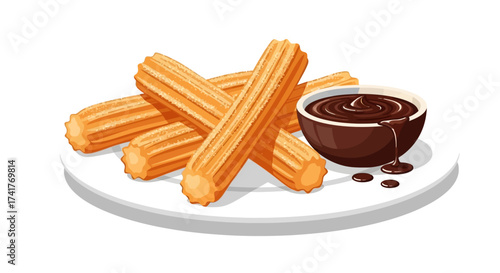 Delicious churros with chocolate sauce a sweet treat for any occasion delighting your taste buds
