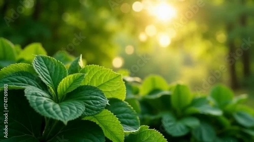 green leaves in the forest
