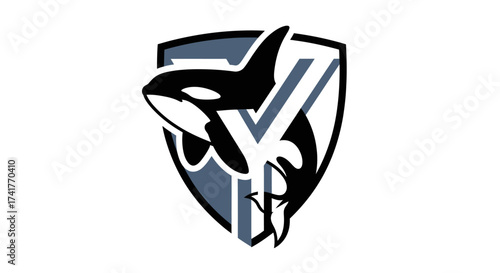Stylized Orca Whale Logo Design for Branding and Creative Visual Identity illustration