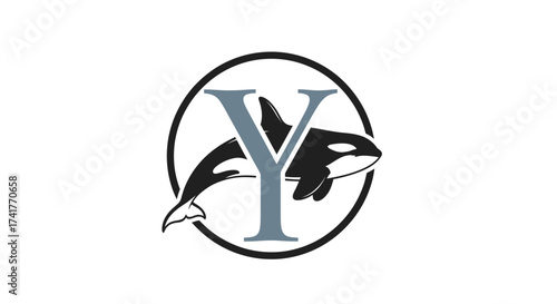 Letter Y Orca Logo Design, A Symbolic Representation of the Animal in Modern Style
