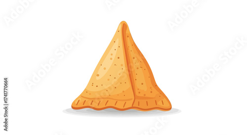Delicious and Crispy Samosa Illustration on a White Background ready to eat and served hot and spicy