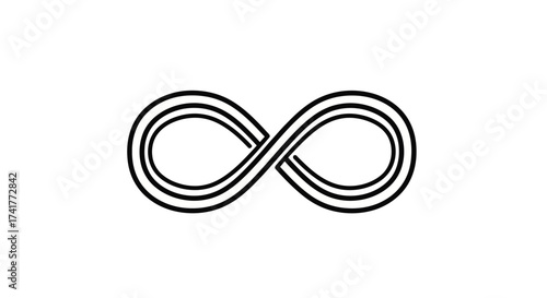 Infinity Symbol: A minimal and elegant design showcasing the concept of endless possibilities and