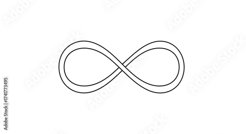 Infinity symbol drawing symbolizing unlimited possibilities and unending potential