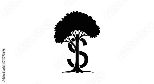 Conceptual illustration of a money tree symbolizing financial growth and investment success