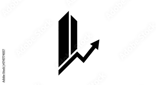 Financial growth and real estate development represented in a modern design