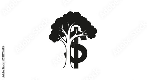 Illustration depicting a money tree representing financial growth and investment