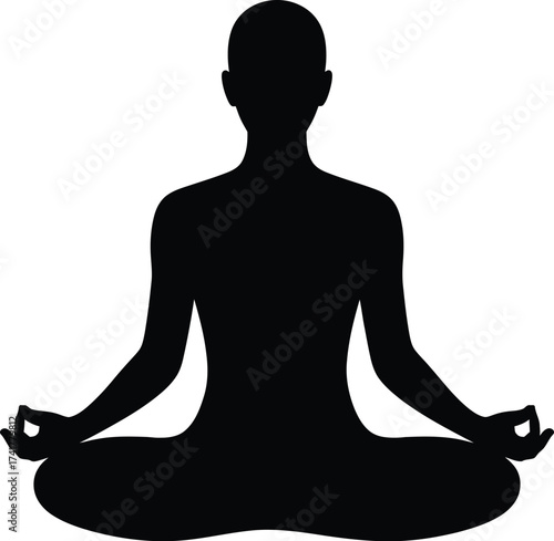 Person meditating in lotus pose meditation yoga