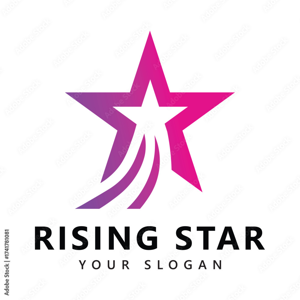Obraz premium Rising Star Logo with Gradient